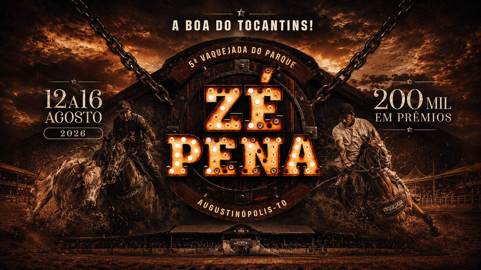 Banner da vaquejada 5ª Vaquejada do Parque Zé Pena