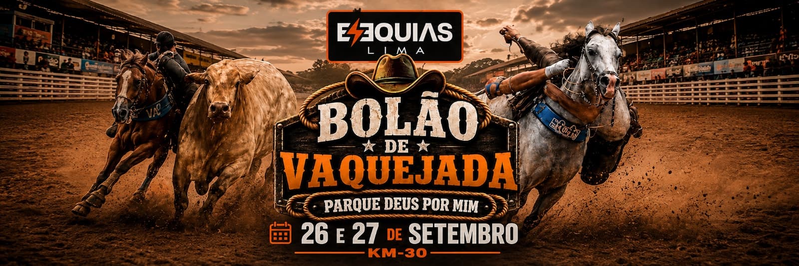 Banner de Bolão de Vaquejada Parque Deus por mim